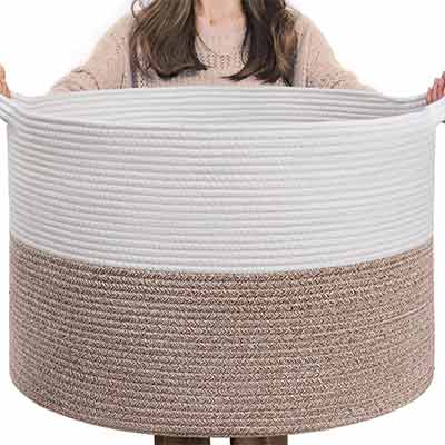 Best Large Cotton Rope Basket 1 Best Large Cotton Rope Basket