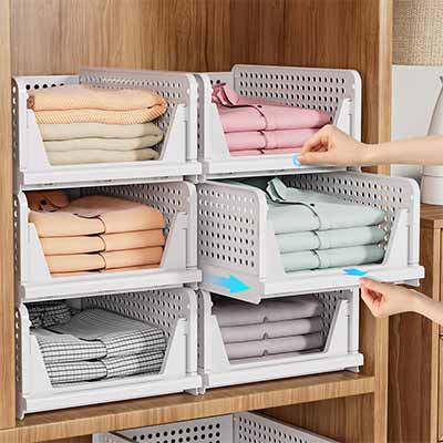 Best Stackable Closet Storage Basket 1 Best Stackable Closet Storage Basket